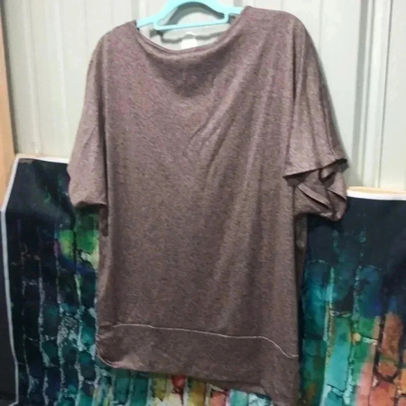 Apt 9 blouse plus size XXL dusty pink with‎ gray - Picture 3 of 7